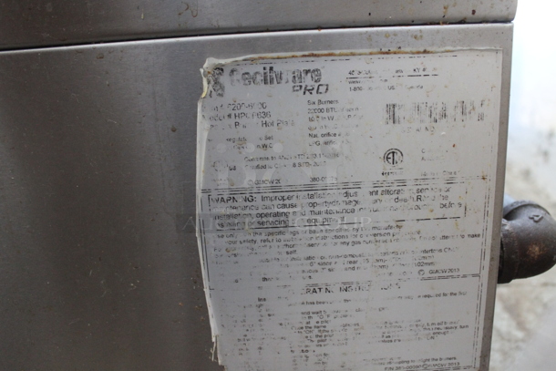 Cecilware Pro HPCP636 Stainless Steel Commercial Countertop Natural Gas Powered 6 Burner Range. - Image 5 of 5