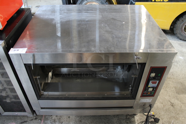 Cookline Southwood YSD-268G Commercial Stainless Steel Natural Gas Countertop Chicken Rotisserie Oven. 32,341 BTU.