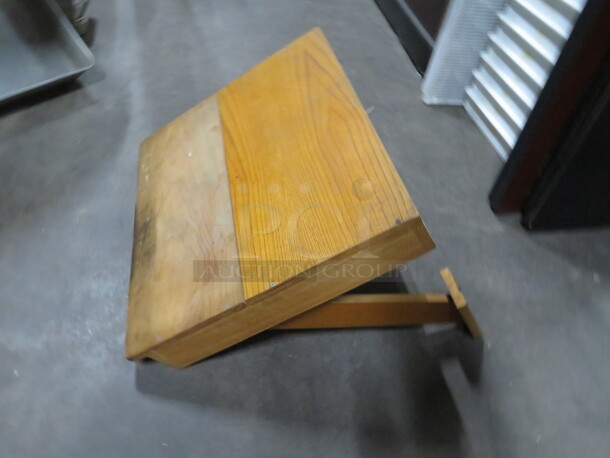 One Solid Oak Wall Mount Shelf. 27X23.5X20 - Image 2 of 2