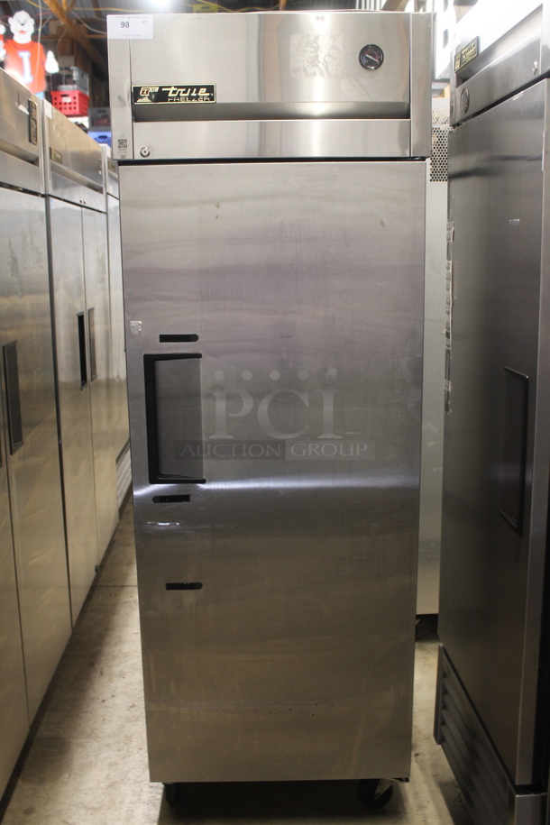 2011 True TG1F-1S ENERGY STAR Stainless Steel Commercial Single Door Reach In Freezer w/ Poly Coated Racks on Commercial Casters. 115 Volts, 1 Phase. Tested and Working! - Image 1 of 3