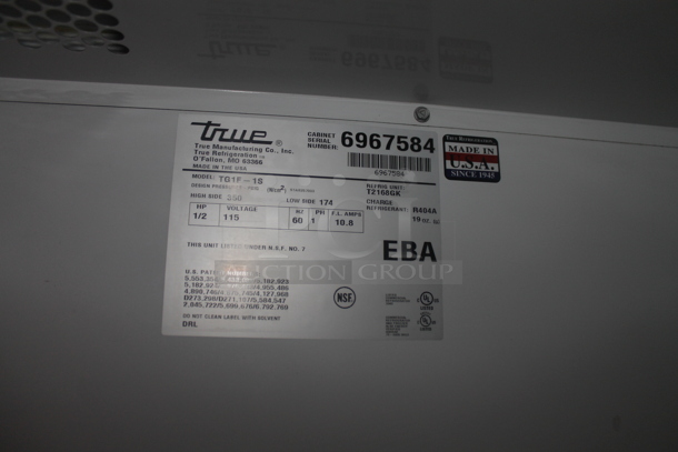 2011 True TG1F-1S ENERGY STAR Stainless Steel Commercial Single Door Reach In Freezer w/ Poly Coated Racks on Commercial Casters. 115 Volts, 1 Phase. Tested and Working! - Image 3 of 3
