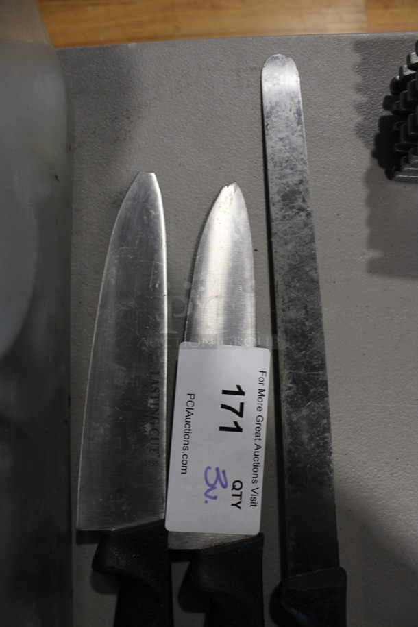 3 Various Metal Knives. Includes 18", 12.5". 3 Times Your Bid! - Image 2 of 3