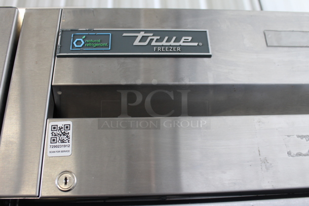 2021 True T-23F-HC Stainless Steel Commercial Single Door Reach In Freezer w/ Poly Coated Racks on Commercial Casters. 115 Volts, 1 Phase. Tested and Working! - Image 3 of 7