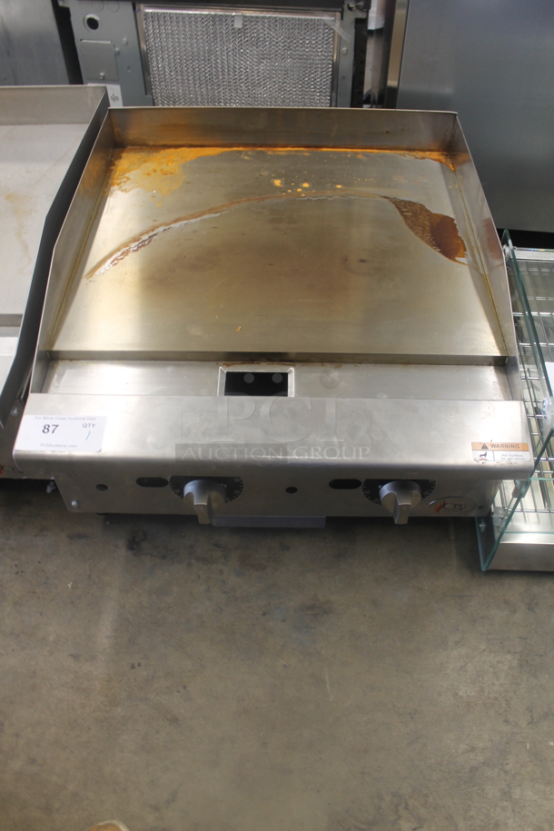 Cooking Performance Group CPG TGP-24 Stainless Steel Commercial Countertop Natural Gas Powered Charbroiler Grill. 60,000 BTU. - Image 1 of 5