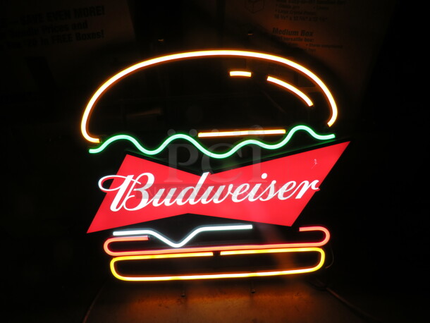 One Budweiser Burger And Brew Electric Light.