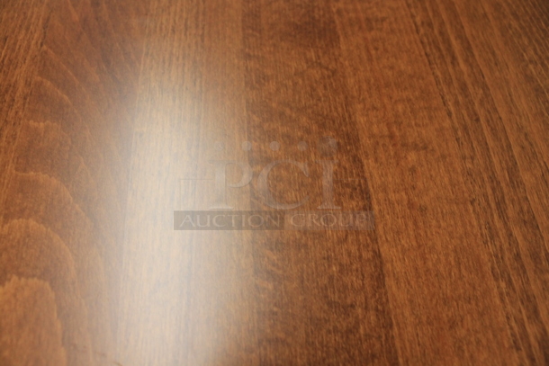 BRAND NEW SCRATCH AND DENT! Lancaster Table & Seating 3493072ANTWA 30" x 72" Solid Wood Live Edge Table Top with Antique Walnut Finish - Image 6 of 6