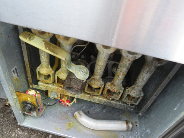 One SS Frialator Natural Gas 65lb Deep Fryer With 2 Baskets On Casters. Model# 65S. 20X34X47 - Image 2 of 2