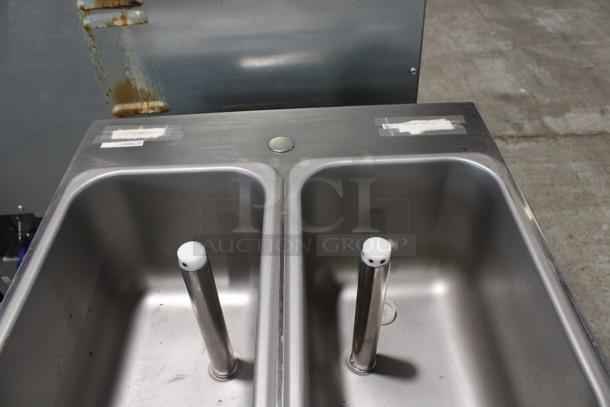2013 Electro Freeze Model SL500-132 Stainless Steel Commercial Water Cooled Floor Style 2 Flavor w/ Twist Soft Serve Ice Cream Machine on Commercial Casters. 208-230 Volts, 3 Phase. 22x32x59 - Image 6 of 9