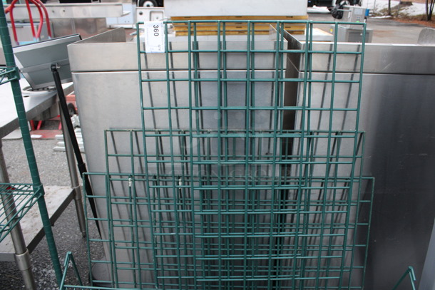 ALL ONE MONEY! Lot of Various Green Finish Pieces to Wall Mount Storage Merchandiser! - Image 2 of 4