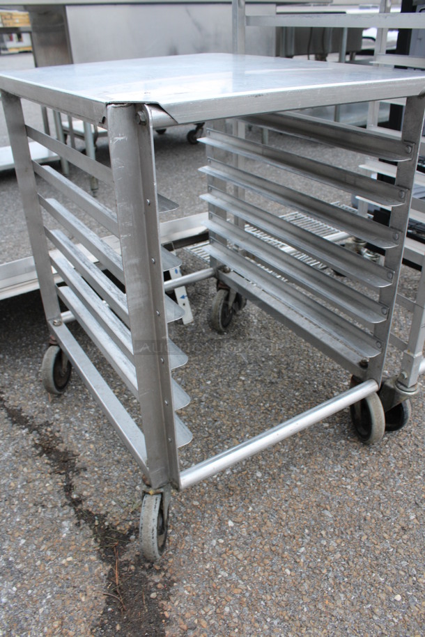 Metal Commercial Pan Transport Rack on Commercial Casters. 21.5x27x30 - Image 2 of 3