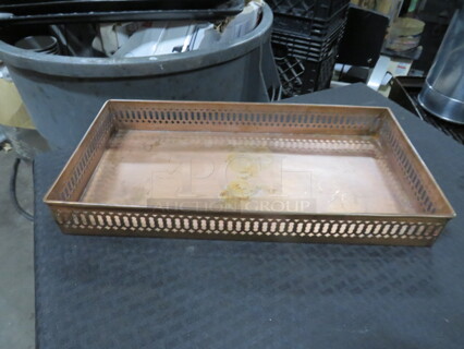 One 16X8.5X2 Metal Serve Tray.