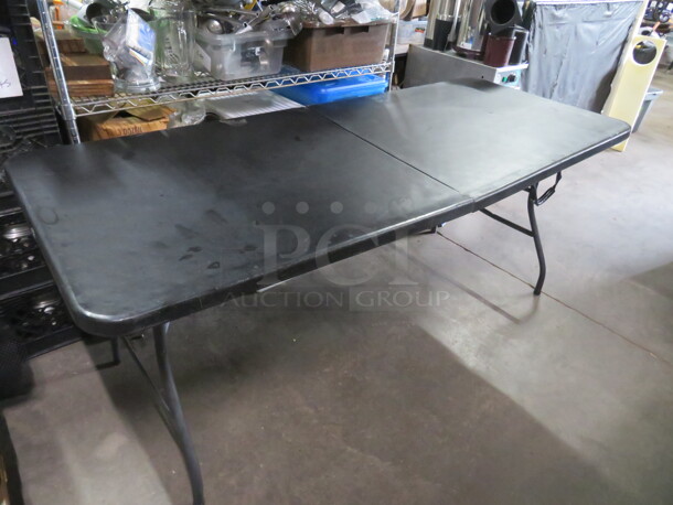 One Folding Table With Carry Handle. 72X30X29 - Image 1 of 1