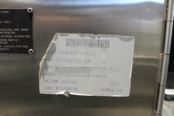 Stainless Steel Commercial Single Door Cooler or Freezer w/ 5 Metal Drawers. 115/200 Volts, 1 Phase. - Image 4 of 7