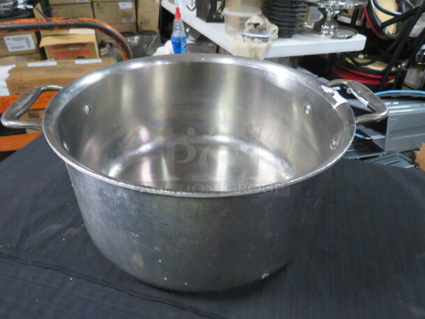 One 11.5X5.5 Heavy Duty All Clad Stainless Steel Stock Pot. 