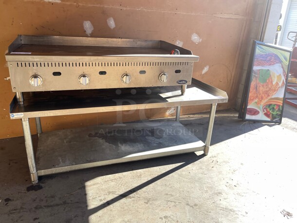 Clean! Commercial Heavy Duty Stainless Steel 60 inch Equipment Stand NSF Great For Any Grill Burner or Griddle  - Image 4 of 10