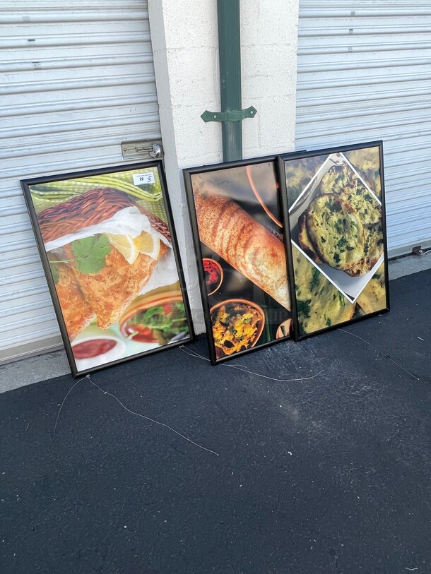 Clean! Commercial Menu Board or Advertisement Board LED DOUBLE SIDED ILLUMINATED MENU NSF 115 Volt Tested and Working!  - Image 1 of 7