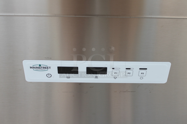 LIKE NEW! 2022 Mainstreet Equipment 541HTDT403 Stainless Steel Commercial Straight Pass Through Single Rack High-Temp Door-Type Dish Machine. 208-240 Volts, 1 Phase. Unit Has Only Been Used a Few Times! Tested and Working! - Image 5 of 10
