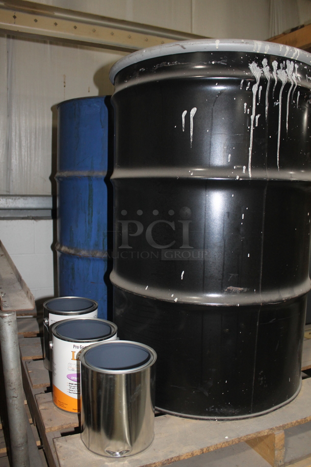 ALL ONE MONEY! TWO PALLET LOT of Various Items Including Black Metal Barrel. BUYER MUST REMOVE. - Image 2 of 3