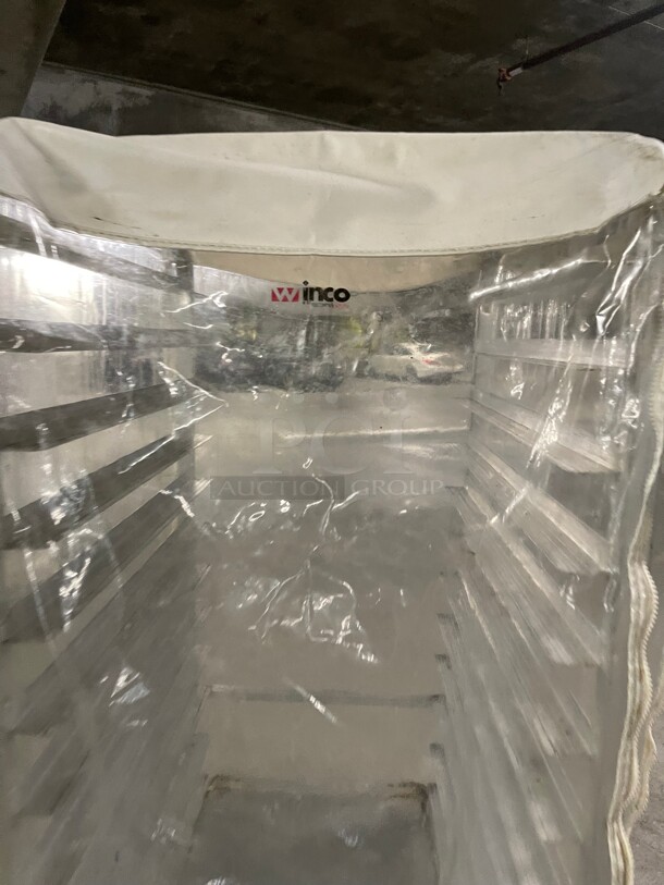Clean! Regency 20 Pan End Load Stainless Steel Bun / Sheet Pan Rack NSF With Cover - Image 6 of 9