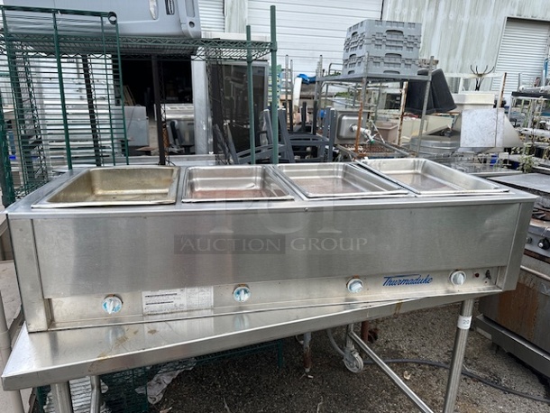One Thermaduke 4 Well SS Countertop Steam Table. Model# 1CC-4-SR. 115 Volt. 2000 Watt. $5185.97 - Image 1 of 1
