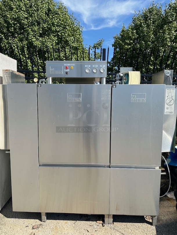 One Meiko Conveyor Dishwasher. Model# K-66ET. 480 Volt. 3 Phase.  - Image 1 of 1