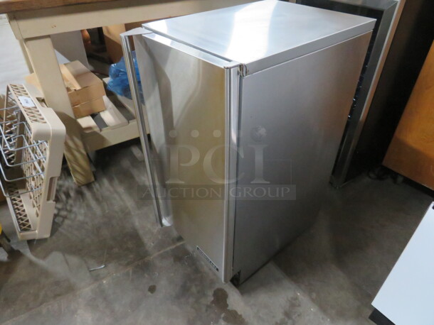 One WORKING Stainless Steel Hoshizaki Undercounter 1 Door 55lb Ice Maker With Bin, And Manual. 120 Volt. Model# AM-50BAJ-AD. 15X24X32. $2920.00. - Image 3 of 7