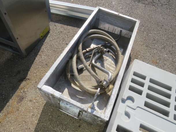 One Stainless Steel Grease Cart With Hose. 33X15X8 - Image 2 of 2