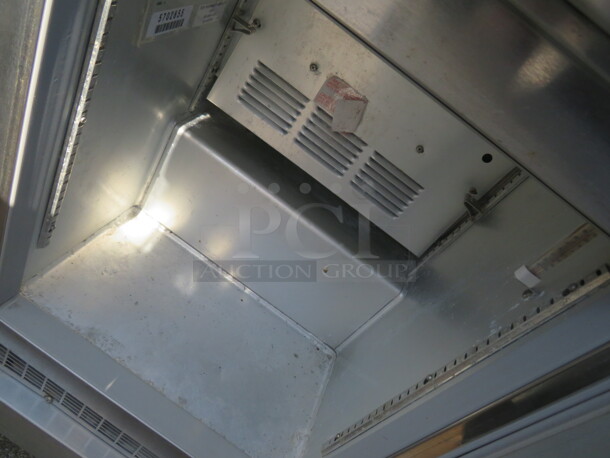 One STainless Steel Kiosk With 1 Door Cooler, Hand Sink, Cash Drawer, Work Area, SS Flip Up Side Table, 240 Volt Breaker Box, Ariston Hot Water Heater, 4 Doors For Storage, On Casters. 85X35X61 - Image 4 of 6