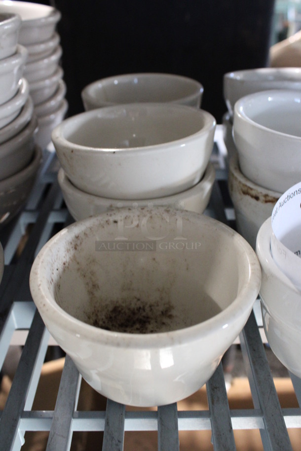 6 White Ceramic Bowls. 4x4x2.5. 6 Times Your Bid!