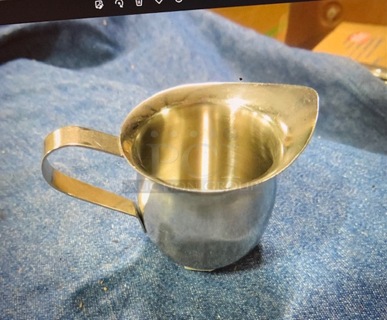 NEW 3oz Stainless Steel Bell Creamer.  4XBID