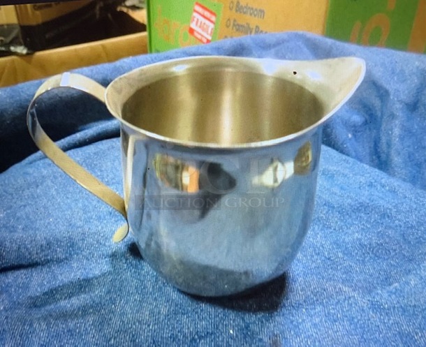 NEW Winco 8oz Stainless Steel Bell Creamer. 3XBID - Image 1 of 2