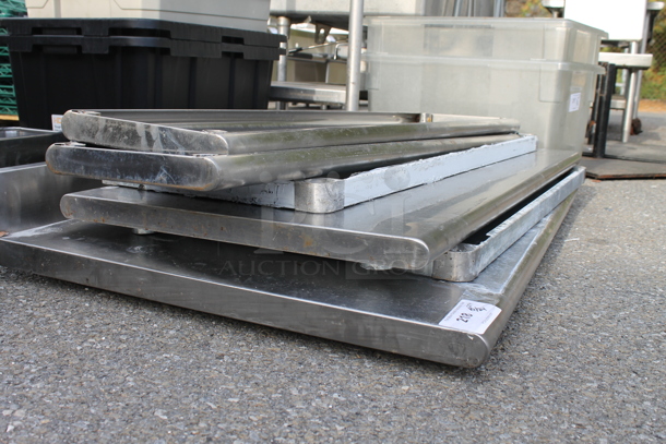 ALL ONE MONEY! Lot of 4 Stainless Steel Tabletops and 2 Under Shelves. Includes 48x30x6.5 tabletop - Image 3 of 7