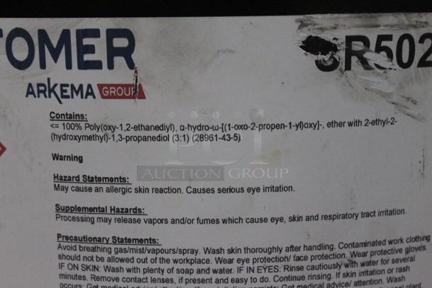 ALL ONE MONEY! Lot of 5 Metal Barrels' 2 Sartomer, Hi Purity Ameo, Royalsil Hi Purity Ameo, Xiameter PMX-20. BUYER MUST REMOVE.  - Image 2 of 9