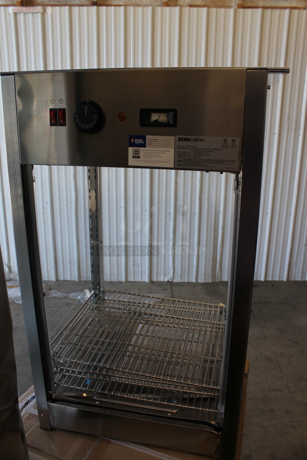 BRAND NEW SCRATCH AND DENT! ServIt 423PDW12D1S Stainless Steel Commercial Countertop Full-Service Countertop Display Warmer with 4 Shelves. Tested and Working! - Image 5 of 7