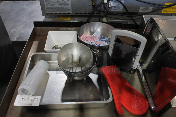 ALL ONE MONEY! Lot of Various Items Including Metal Bins and Bagel Slicer - Image 1 of 4