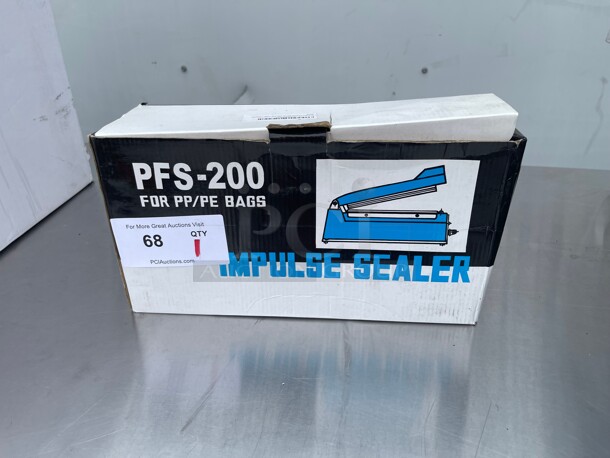 New! PFS-200 Manual Heat Sealer Sealing Machine, 270W Impulse Manual Hand Sealer Heat Sealing Machine, 12in Impulse Plastic Packaging Bag Sealer 115 Volt Tested and Working!