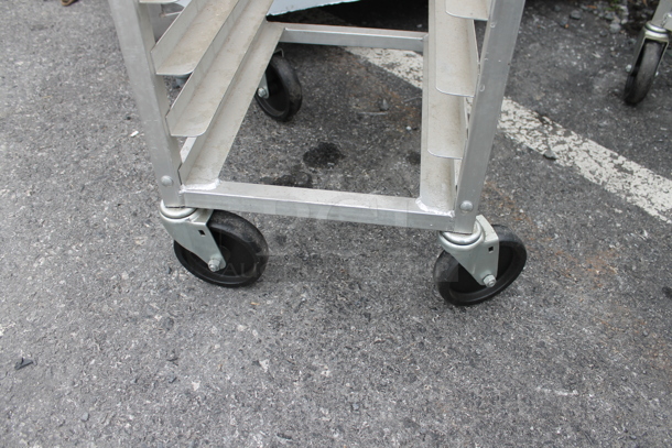 Channel Metal Commercial Pan Transport Rack on Commercial Casters.  - Image 5 of 5