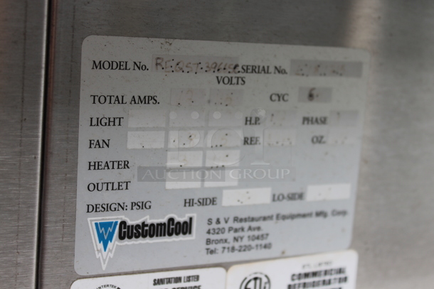 BRAND NEW SCRATCH AND DENT! CustomCool Stainless Steel Commercial Single Door Chef Base. Does Not Come w/ Remote Compressor. - Image 5 of 6
