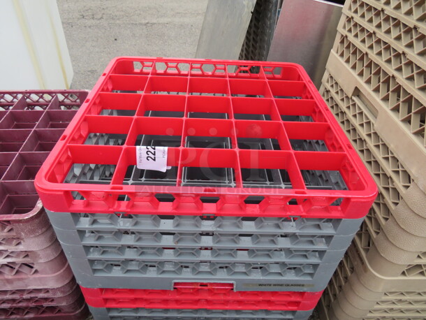 25 Hole Red/Gray Dishwasher Rack. 3XBID