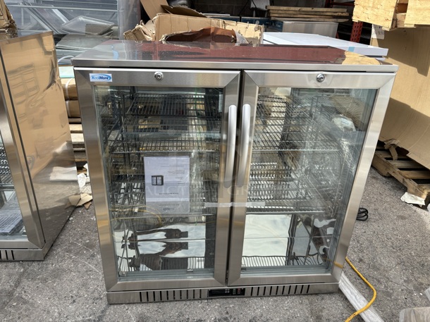 BRAND NEW SCRATCH & DENT! Koolmore 35 In. Two-Door Back Bar Refrigerator - 7.4 Cu Ft. TESTED! Works Perfect.  - Image 2 of 6