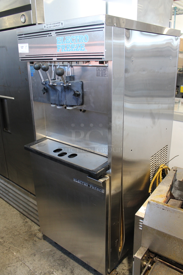 Electro Freeze 30TN-CAB-118 Stainless Steel Commercial Floor Style 2 Flavor w/ Twist Soft Serve Ice Cream Machine on Commercial Casters. 230 Volts, 3 Phase. - Image 1 of 8