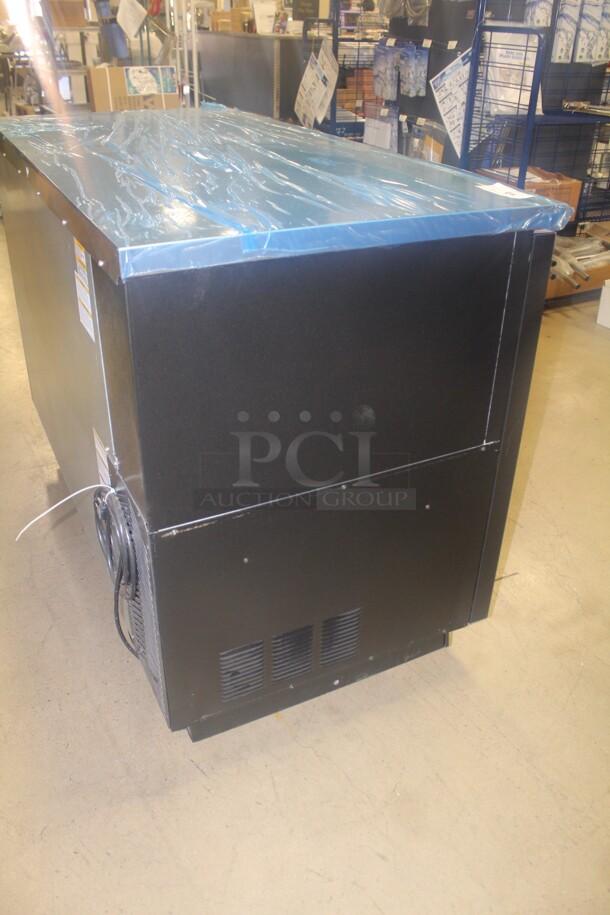 NEW! Beverage Air Model BB58HC-1-G-B Commercial Glass Door Bar Back Refrigerator/Cooler With Stainless Steel Top. 59x28x40. 115V/60Hz.  - Image 7 of 7