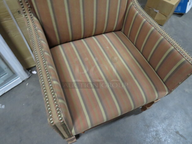 Wingback Chair With Nail Head Trim. 2XBID - Image 2 of 2
