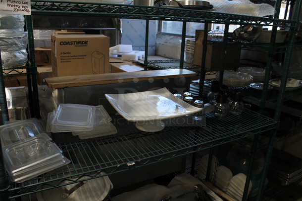 ALL ONE MONEY! Metro Lot of Various Items Including Poly Drop In Bins, Cake Stand and Utensils. Metro Shelf Not Included. - Image 3 of 7