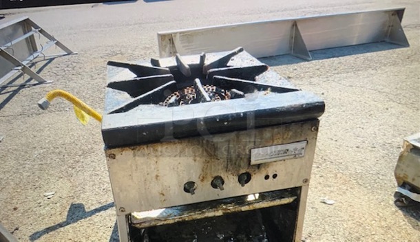 One Tri Star 1 Burner Natural Gas Range. 18X21X19 - Image 1 of 1