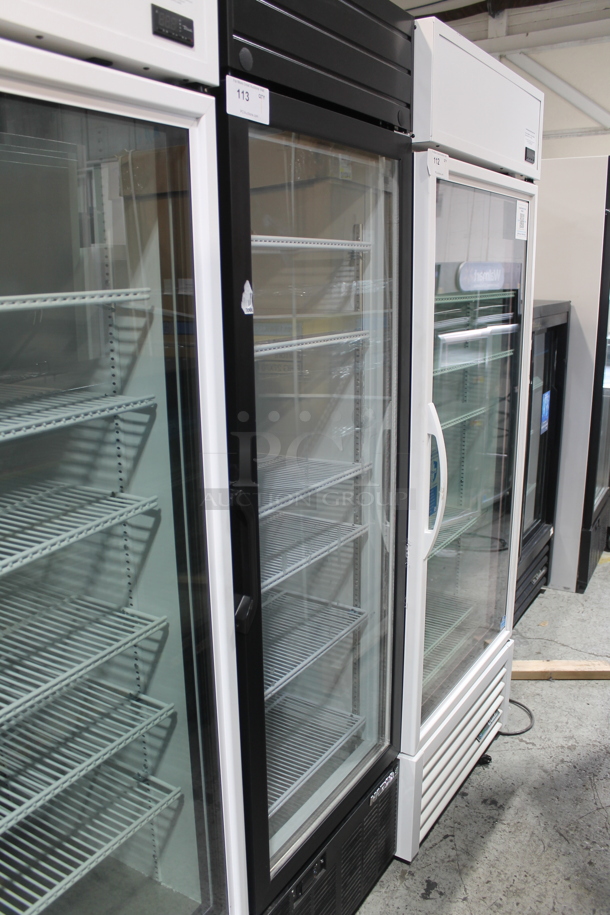 2019 Habco SE18HC Metal Commercial Single Door Reach In Cooler Merchandiser w/ Poly Coated Racks. 115 Volts, 1 Phase. Tested and Working!
