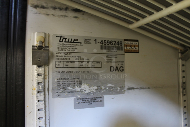 True TWT-72 Stainless Steel Commercial 3 Door Work Top Cooler. 115 Volts, 1 Phase. Tested and Powers On But Does Not Get Cold - Image 5 of 7
