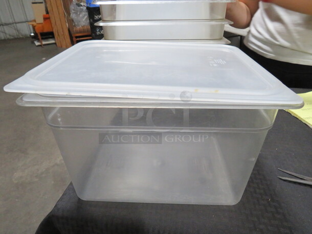 One Cambro 1/2 Size 8 Inch Deep Food Storage Container With Lid. - Image 1 of 1