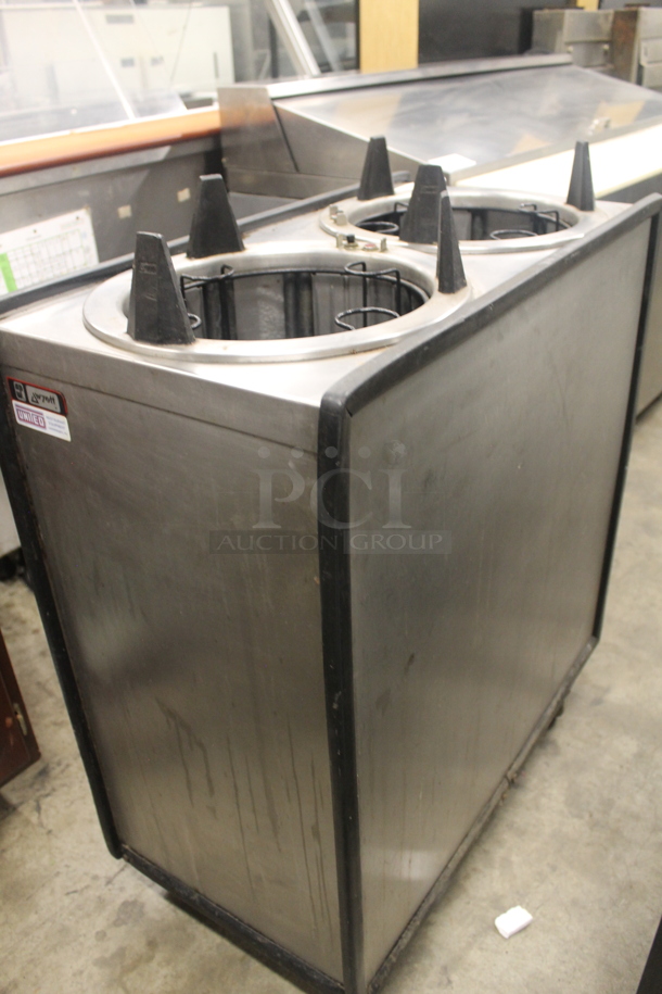 APW Wyott Stainless Steel Commercial 2 Well Plate Return on Commercial Casters.  - Image 3 of 5