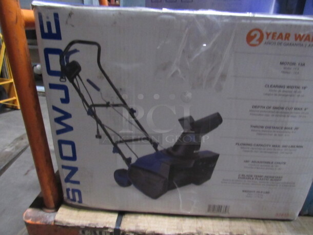 One Electric Snow Joe Snow Thrower. Model# 13A-18.